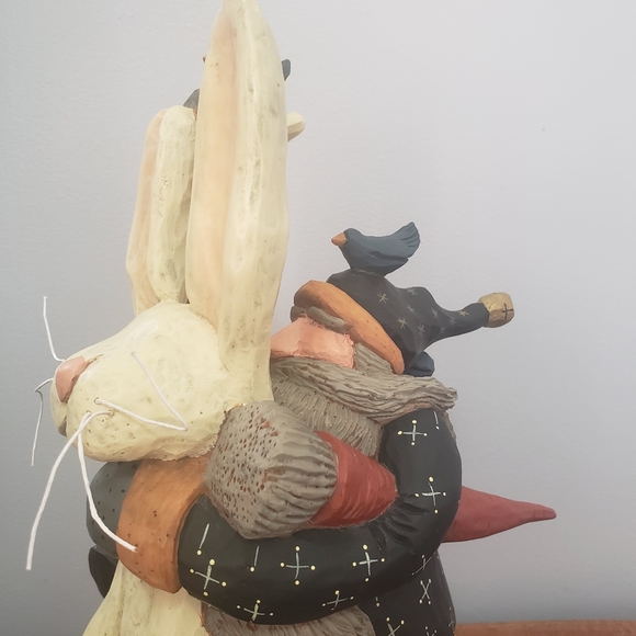 Vintage WILLIRAYE STUDIO Santa Riding Giant Rabbit NIB Williraye Studio - Picture 2 of 13